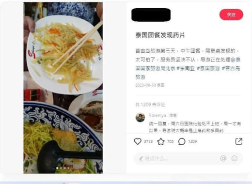 泰国旅游团餐食暗藏药片！网友大惊：缅甸又出新招？